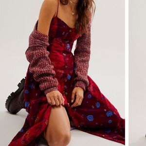 EUC Free People Gail Midi Dress